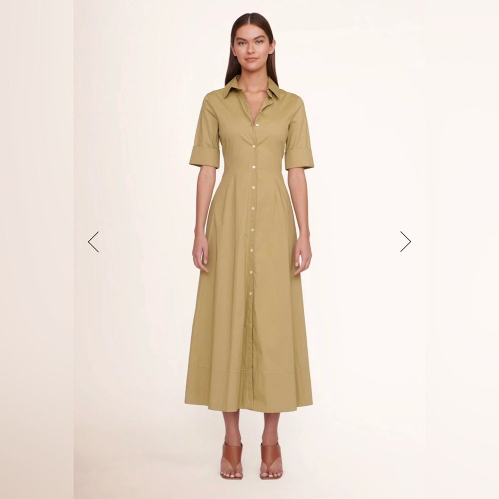 STAUD JOAN MAXI DRESS KHAKI